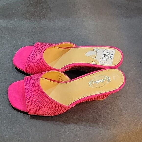 BRAND NEW ATALINA STUDDED EMBELLISHMENTS OPEN TOE SLIP-ON WOMEN"S SANDAL - Picture 6 of 16